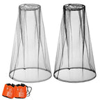 Hestya 2 Pack Mosquito Head Mesh Net Midge Insects Bugs Head Face Net Protecting for Outdoor Hiking Camping Climbing Walking(Bla