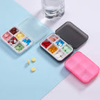 ZDQZC Portable Pill Organizer - Slim Pill Box for Purse or Travel, Compact Pill Case(6 Compartment,White)