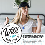 Wild Essentials Aum Om Necklace Essential Oil Diffuser Kit with Lavender, Lemongrass, Peppermint, Orange Oils, 12 Refill Pads, C