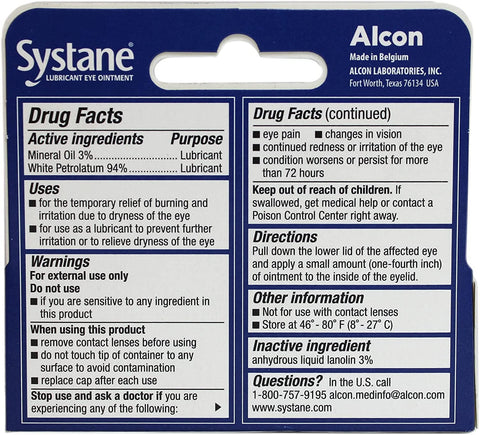 Systane Nighttime Lubricant Eye Ointment 3.50 g (2 Pack) Lubricates and Comforts Dry Eyes Preservative-Free Rich Ointment for Ni