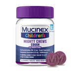 Mucinex Childrens Mighty Chews Nighttime Kids Cough Medicine, Easy to Dose Cough Suppressant with Dextromethorphan, Kids Travel