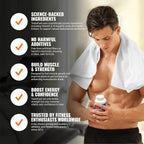 ROAR AMBITION TestoFuel 120 T-Booster Pills - Test Booster for Men - 100% Natural Ingredients - Contributes to Normal Testosterone Levels & Muscle - Vitamin, Fenugreek & Magnesium Booster