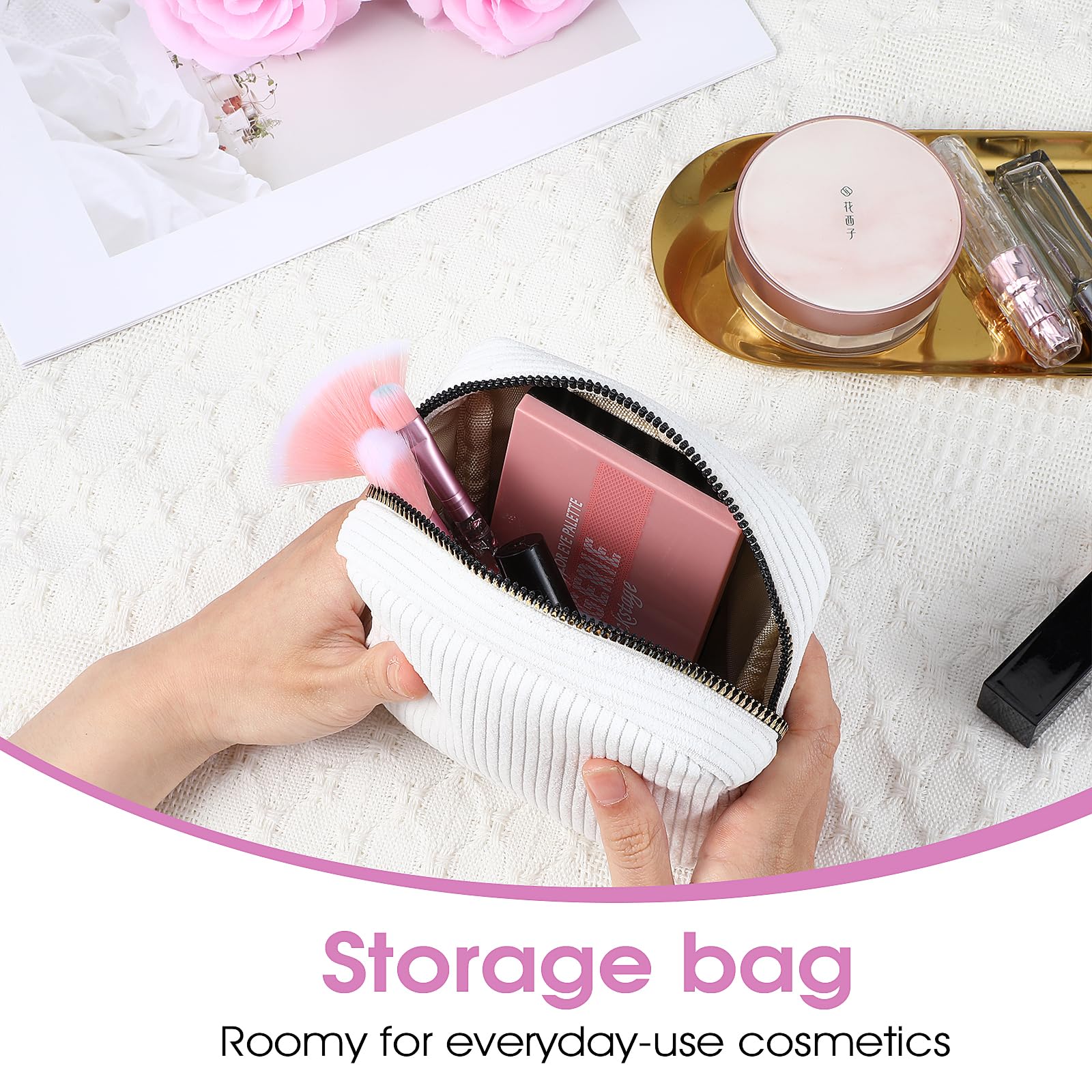 Xinjoduz 1 PCS Menstrual Bags for Teen Girls, Mini Corduroy Travel Period Bag for Sanitary Napkin Storage Portable Makeup Pouch