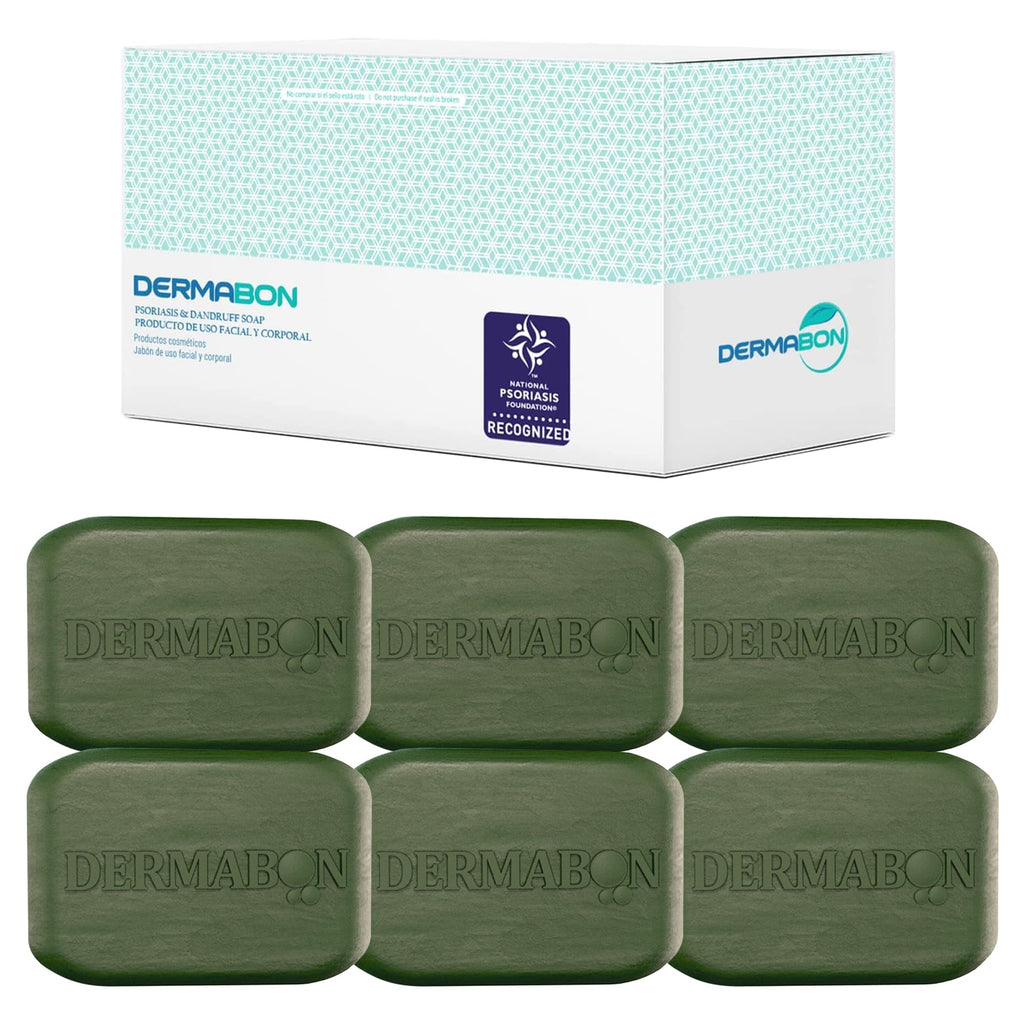 Dermabon Psoriasis Cleanser, Seborrheic Dermatitis & Eczema Soap | Dermatologist Recommended | 2% Coal Tar - Soothes Itching, Re