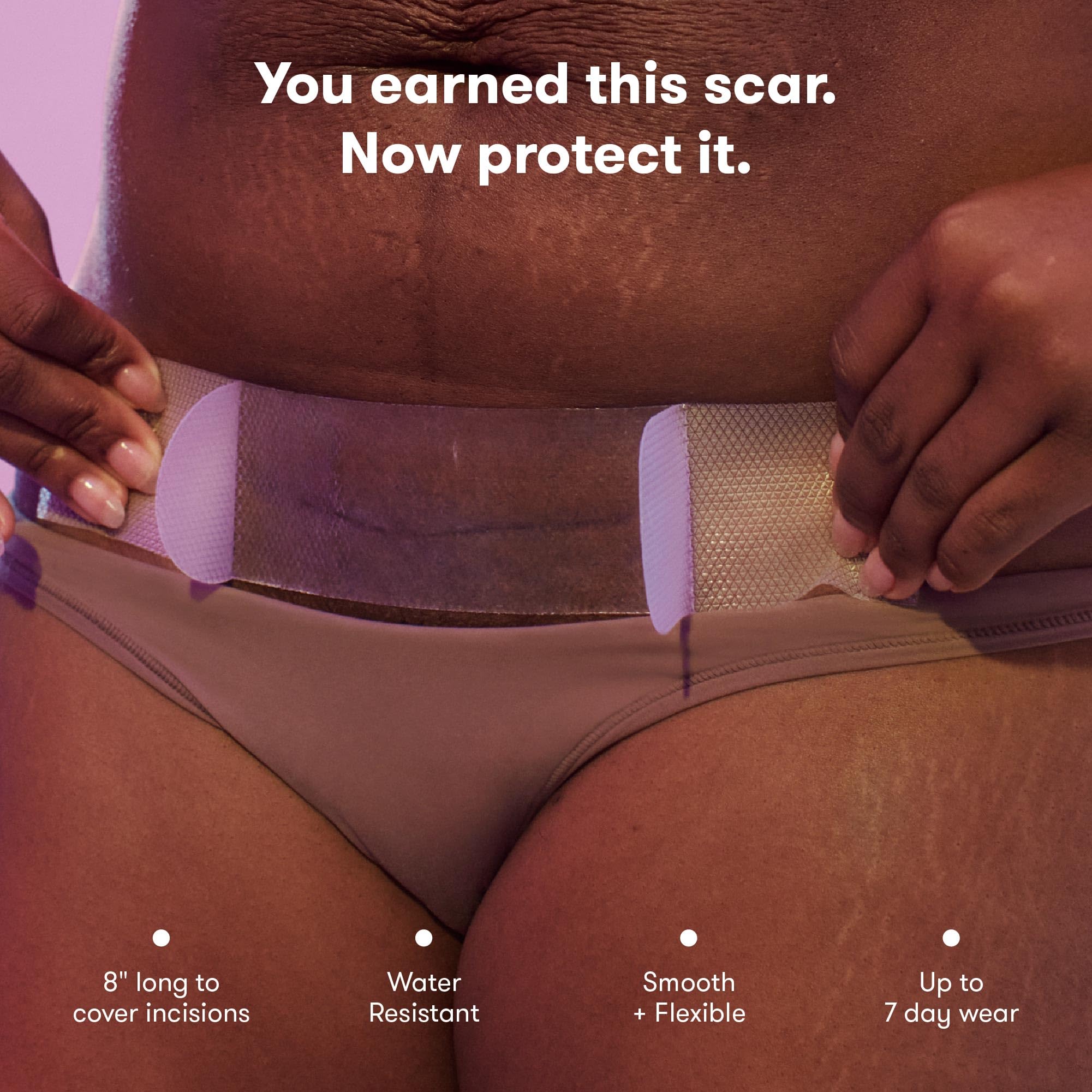 Frida Mom C-Section Silicone Strips, C-Section Recovery Must Have Scar Patches, Reusable Medical Grade Treatment for Keloid Scar