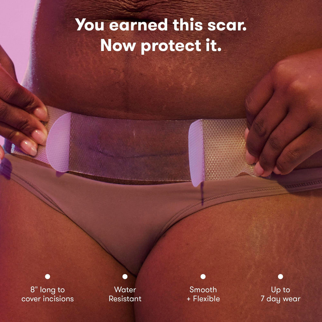 Frida Mom C-Section Silicone Strips, C-Section Recovery Must Have Scar Patches, Reusable Medical Grade Treatment for Keloid Scar