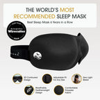 Nidra Sleep Mask, Contoured Blackout Sleeping Mask, for Men & Women - Standard Size, Brown