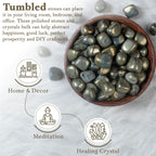 ZAICUS Golden Pyrite Tumbled Stones and Crystals Bulk, Polished Stones for Vase Filler, Lucky Stones, Fountain Rocks, Decoration