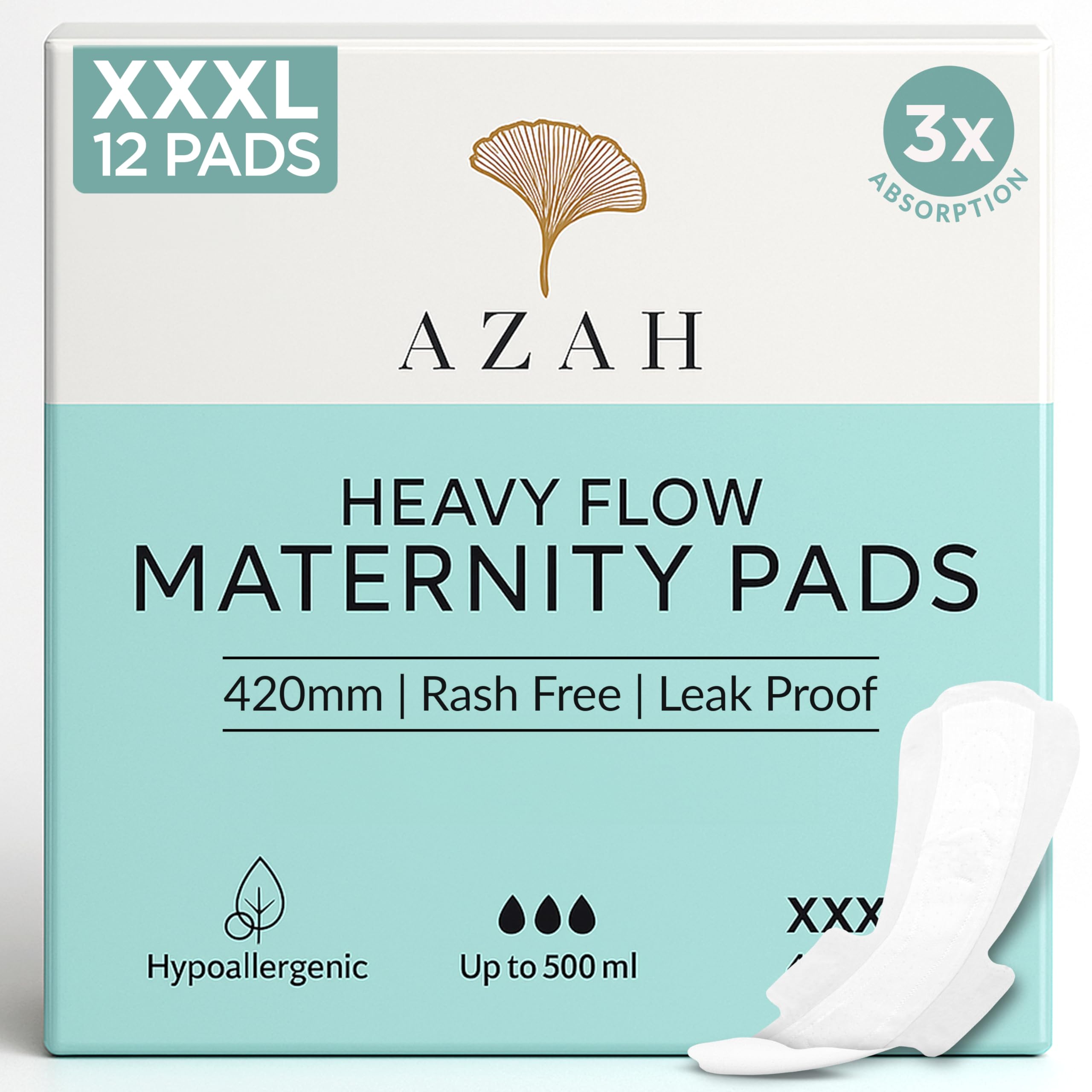 Azah Maternity Pads After Delivery [Pack Of 12] | Xxxl Sanitary Napkins For Women After Delivery | Leak Proof Sanitary Pads For 
