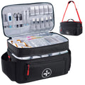 BAGSFY Travel Medicine Bag Organizer, Medical Bag Empty, Pill Bottle Organizer for Home, Large Medication Storage, Travel Carryi