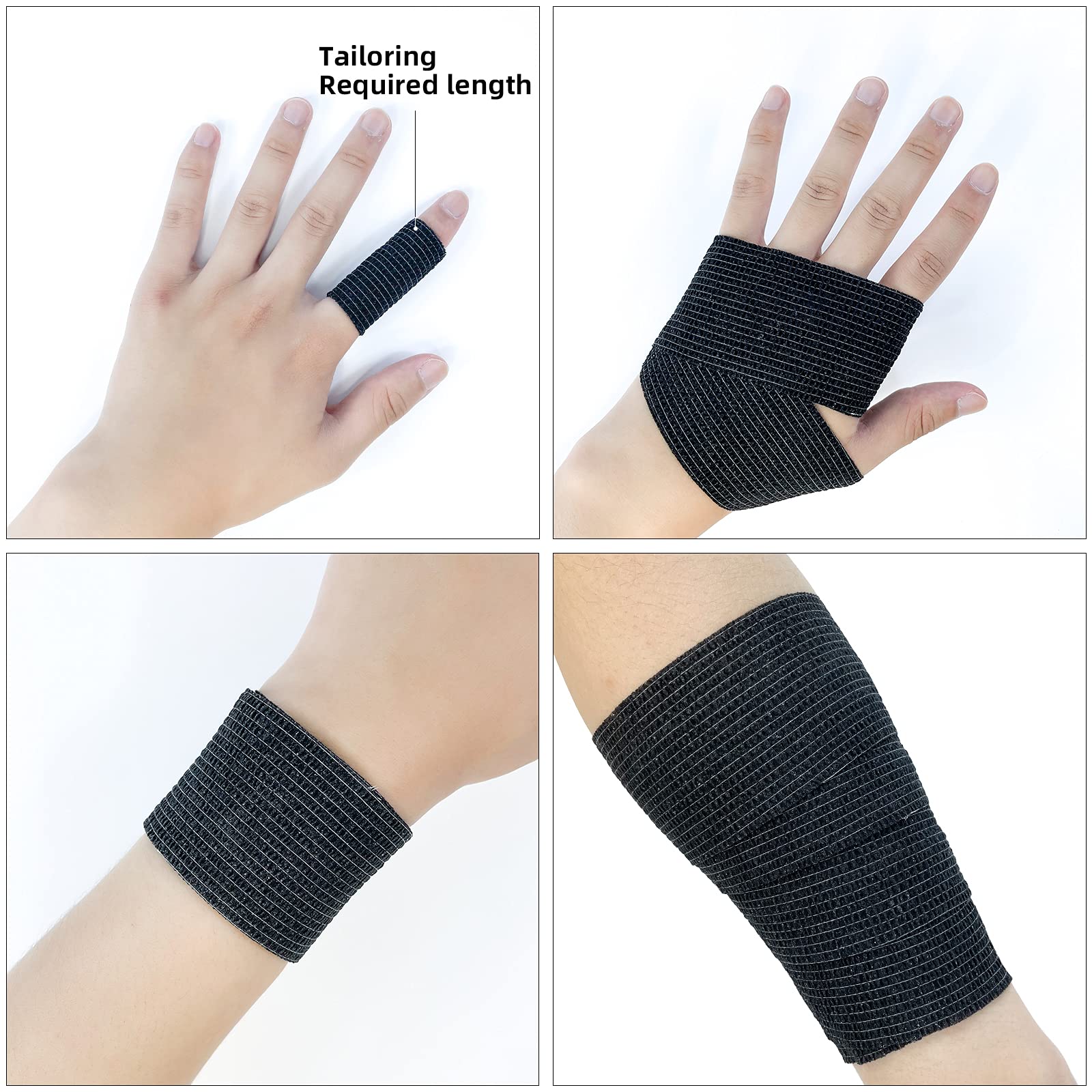 [24Pack 2 x5 Yards] Carbou-Self Adhesive Bandages Sports Wrap, Athletic Elastic Cohesive Bandage for Sports, Injuries, Treatment