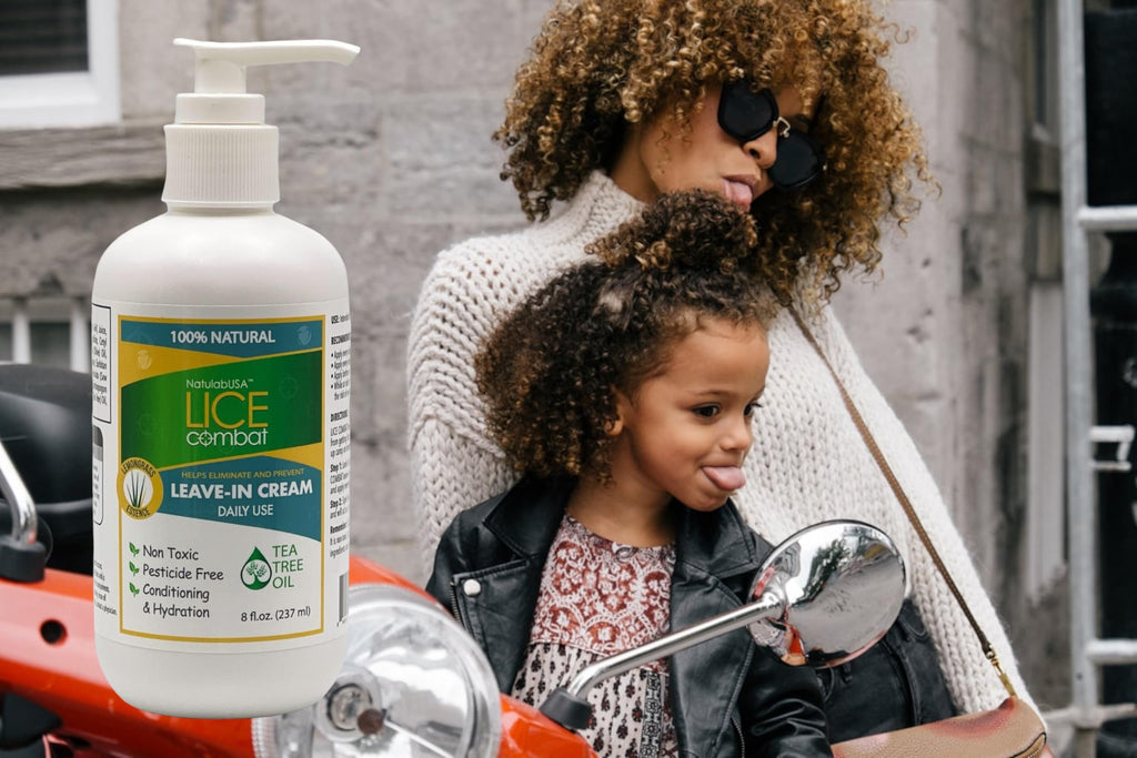 NatulabUSA Lice Combat Leave-in Cream. All-Natural Lice Treatment, Helps Prevent Lice Occurrences. Works Great on Lice, Super Li