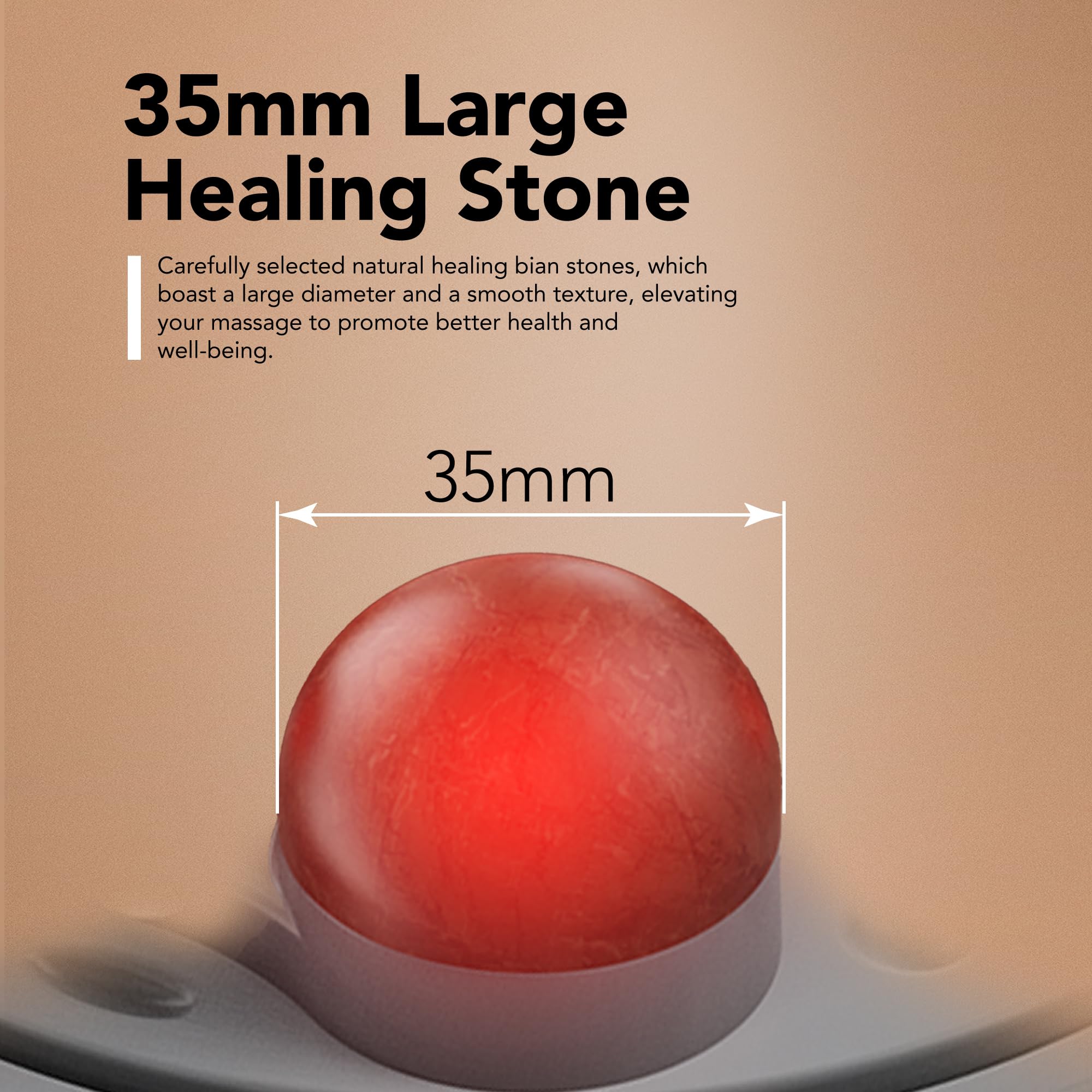 Abdominal Massager - Electric Stomach Tummy Anti Cellulite Remover Machine for Flat Belly - Real Bian Stone Kneading Heat Relief