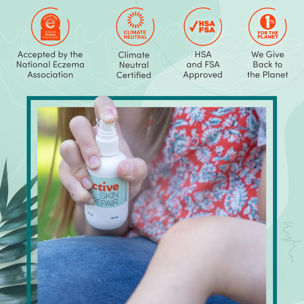 Active Skin Repair First Aid Healing Skin Spray - Natural & Non-Toxic with Hypochlorus Acid for Minor Cuts, Wounds, Scrapes, Ras