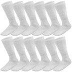 Falari Diabetic Socks Men Unisex Size 10-13 White 63-2010-12PAIRS