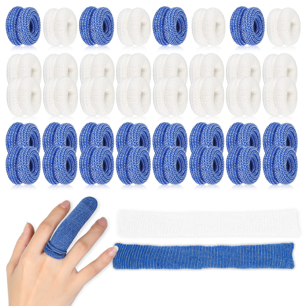 Nuanchu Tubular Bandage Finger Roll Cotton Finger Cots Elastic Thumb Gloves Dressings Fingertips Gauze Blue White Disposable Ban