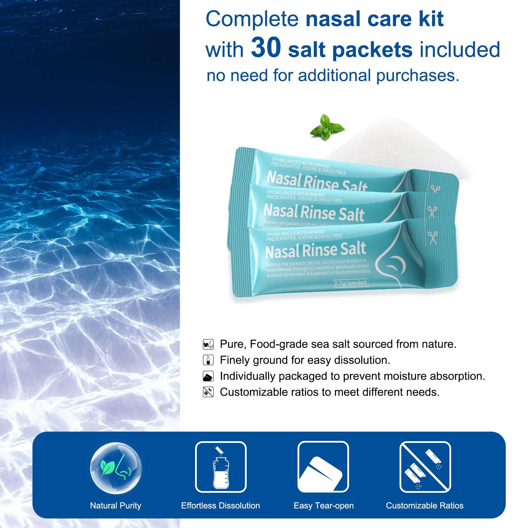 MAOEVER Neti Pot Sinus Rinse Squeeze Bottle Silicone Nose Wash Cleaner Pressure Rinse Nasal Irrigation for Adult & Kid 300 ML wi