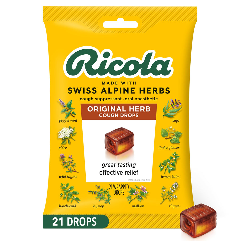 Ricola Original Herb Cough Drops, 21 Count - Medistoreweb