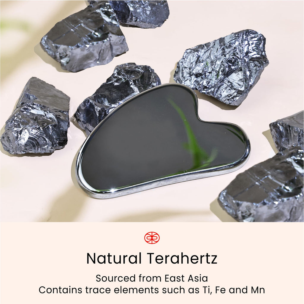 Rena Chris Gua Sha Facial Tools, Natural Terahertz Guasha, Manual Massage Sticks for Jawline Sculpting and Puffiness Reducing, G