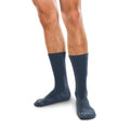 SMARTKNIT Seamless Diabetic Crew Socks with X-Static Silver Fibers, 1 Pair (2 Count), Size: Medium Navy, 71432