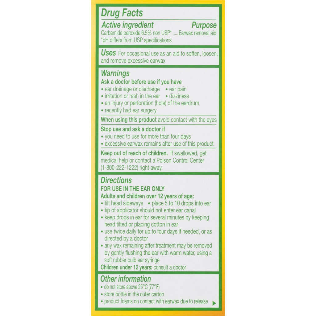 Debrox Earwax Removal Aid Drops - 0.5 oz, Pack of 2