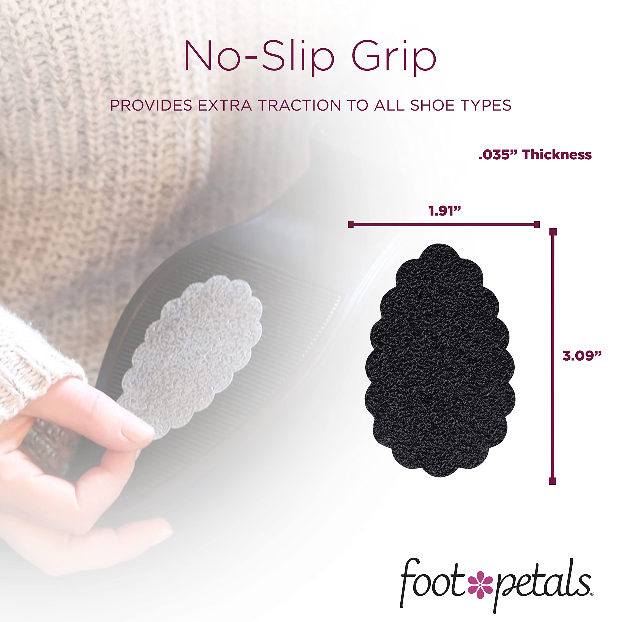 Foot Petals No Slip Grips, Traction Pads, Prevent Shoe Sliding in Womens Heels, Pumps, Boots, Wedges, Flats, Sandals