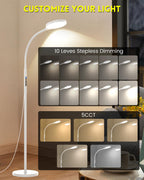 Light Therapy Lamp 11000 Lux, Full Spectrum LED UV-Free Sunlight Lamp with 10 Adjustable Brightness & 5 Color Temperatures, 3 in