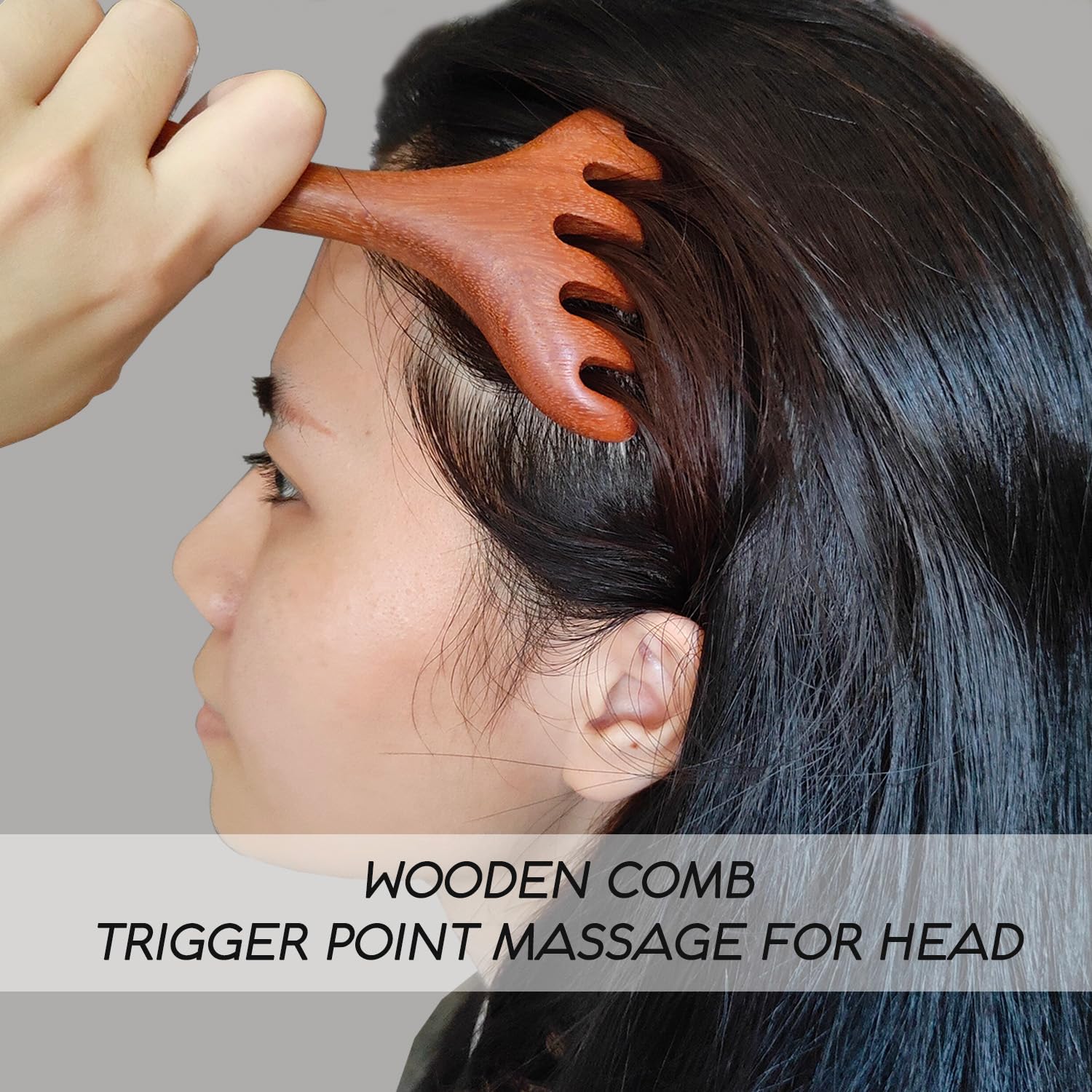 iunxkmi Head Massager Scalp 2 Pack, Protable Head Scratcher Massager for Relaxation & Stress Reduction, Scalp Wood Comb Gift for