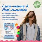 Three Lollies Queasy Pops - Lollipop Sticks for Nausea Relief, Motion Sickness & Dry Mouth - Natural Ingredients - 7 ct (3-Pack)