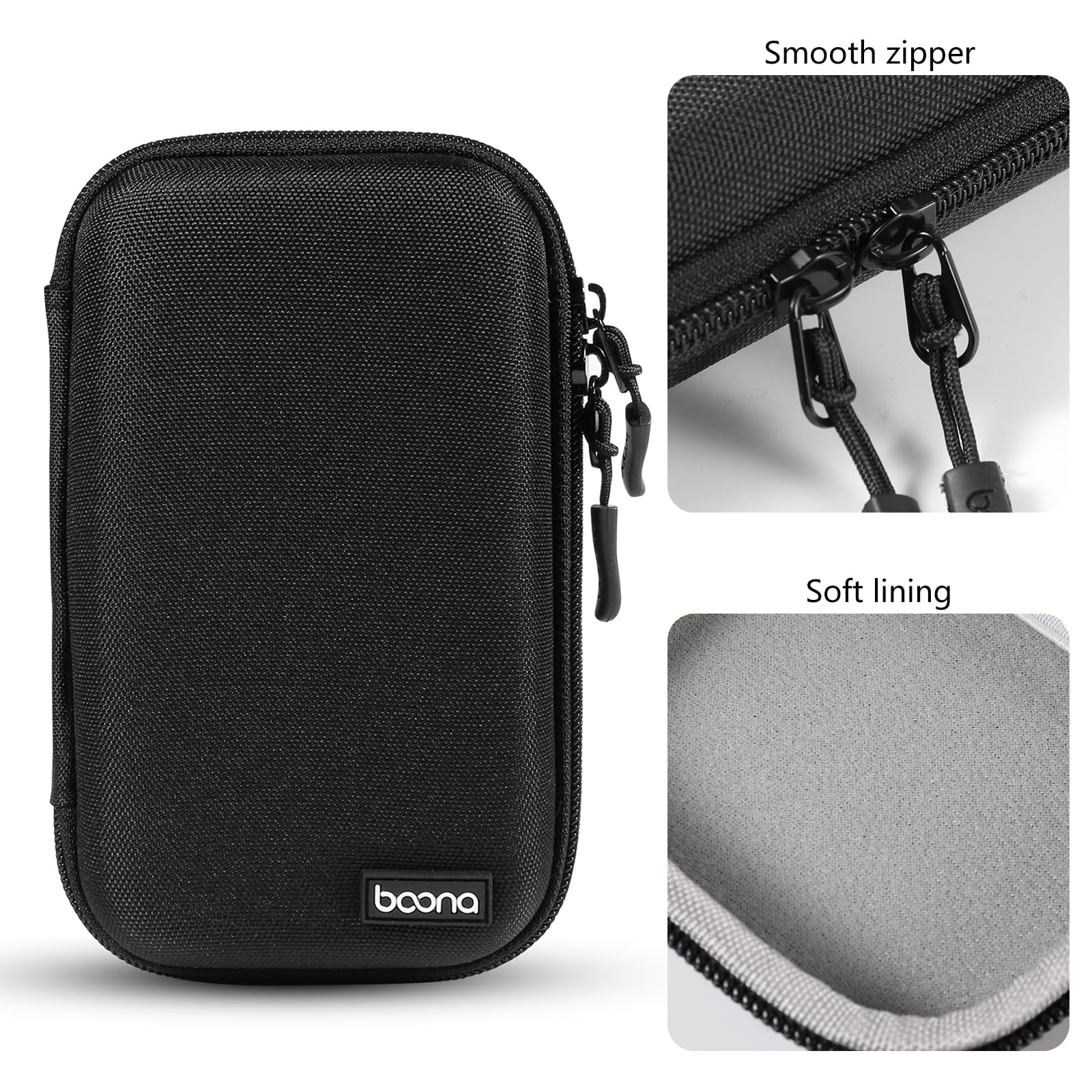Diabetes Travel Case EVA Hard Shell Diabetic Supplies Bag Organizer for Blood Sugar Testing Kit, Glucose Monitor Kit with Meter,