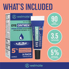 WELMATE - Eye Ointment (3 Pack) - Sodium Chloride Hypertonicity Ophthalmic Ointment 5% - Temporary Relief of Corneal Edema Eye S