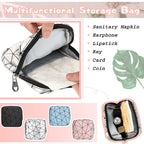 4 Pieces Sanitary Napkin Storage Bags Menstrual Cup Pouches Nursing Pad Holder Tampon Bags Portable Period Kit Bag Feminine Prod