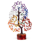 YUVDIPR 7 Chakra Money Tree Healing Feng Shui Statues & Figurines Reiki Crystal Balancing Buddha Home D  cor (SC-S + Bracelet)