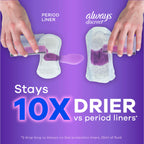 Always Discreet Adult Incontinence & Postpartum Liners For Women, Size 2, Very Light Absorbency, Long Length, 44 Count x 3 Packs