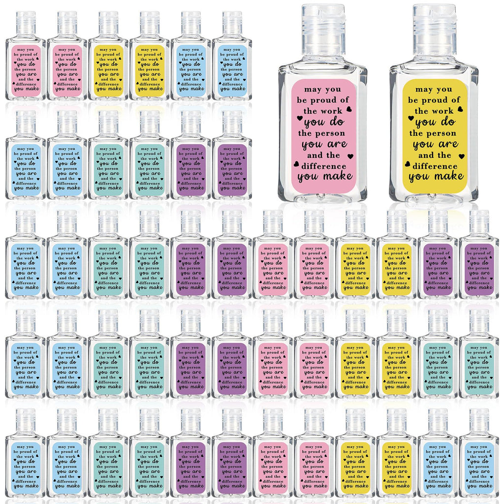 Sacubee 30 Pcs Thank You Gifts for Coworker Mini Hand Sanitize Gel Bulk Scent Hand Sanitizer Travel Size Inspirational Appreciat