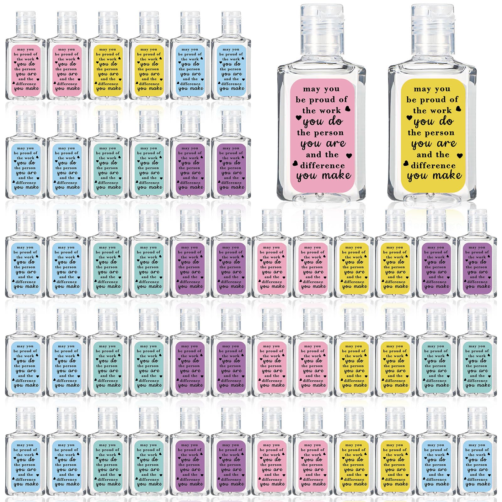 Sacubee 30 Pcs Thank You Gifts for Coworker Mini Hand Sanitize Gel Bulk Scent Hand Sanitizer Travel Size Inspirational Appreciat