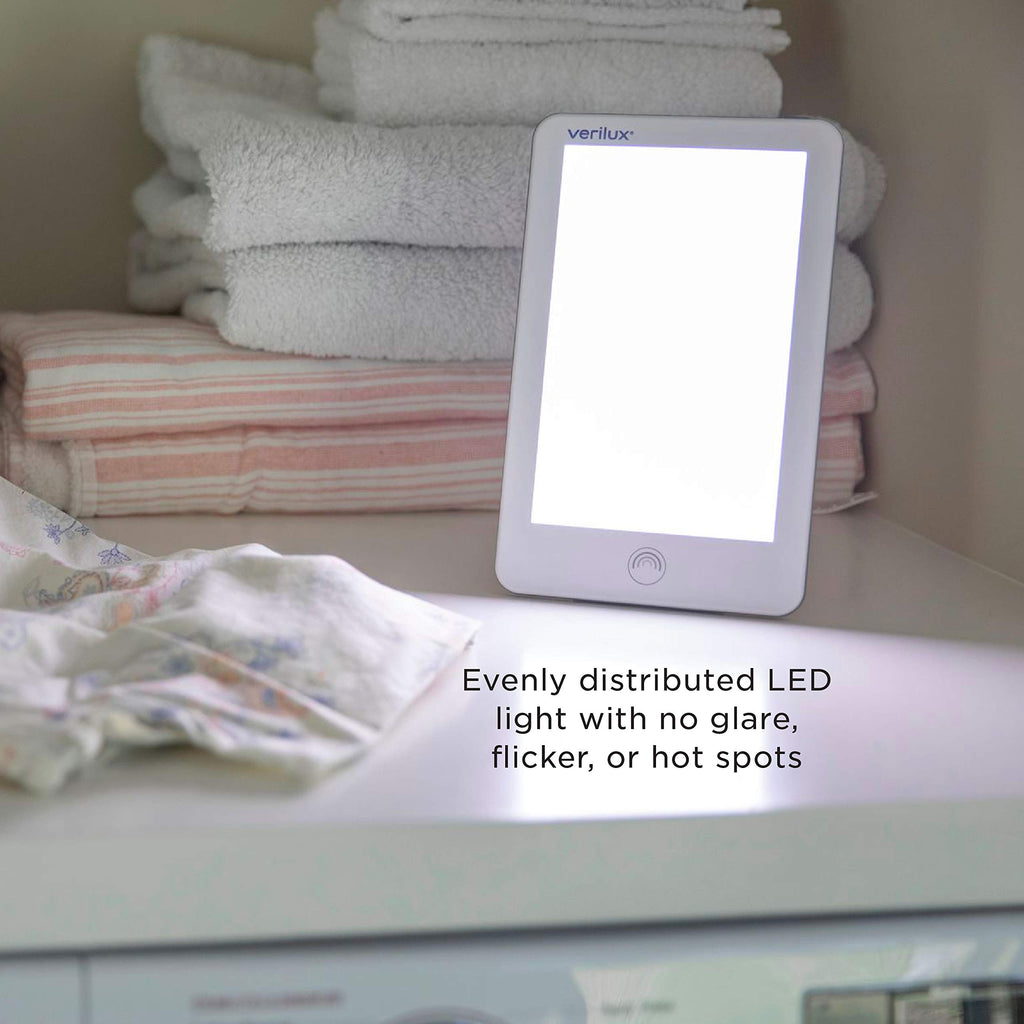 Verilux    HappyLight    Lumi - UV-Free LED Therapy Lamp, Bright White Light with 10,000 Lux, Adjustable Brightness, Detachable