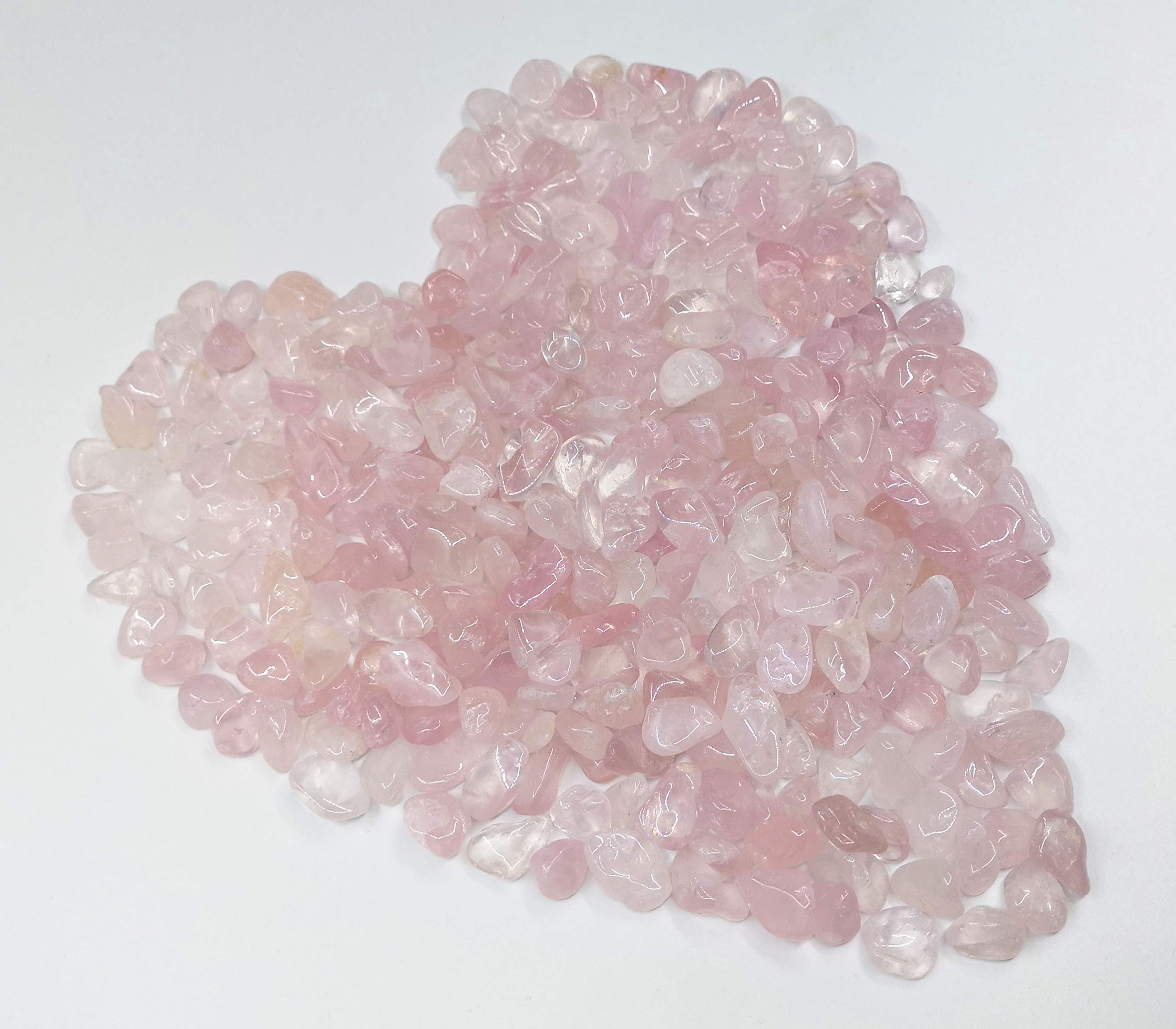 Mina Heal Chakra Stones Collection, Tumbled and Well Polished Healing Crystals/Gemstones (450 g (1 lb) Rose Quartz Crystal)