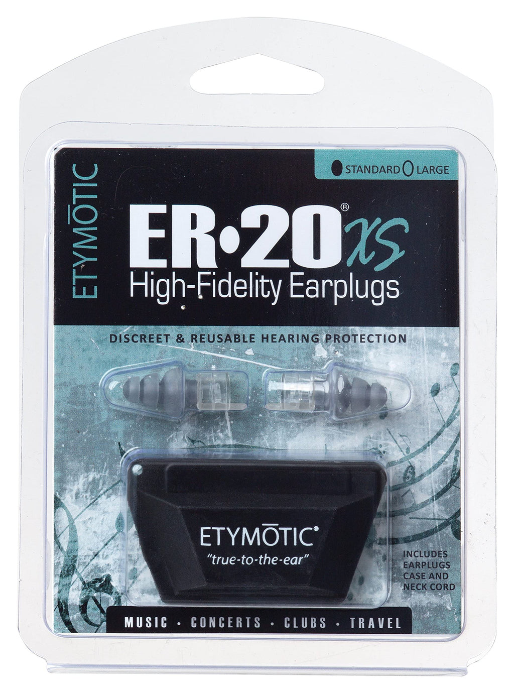 Etymotic Research ER20XS High-Fidelity Earplugs (Concerts, Musicians, Airplanes, Motorcycles, Sensitivity and Universal Hearing