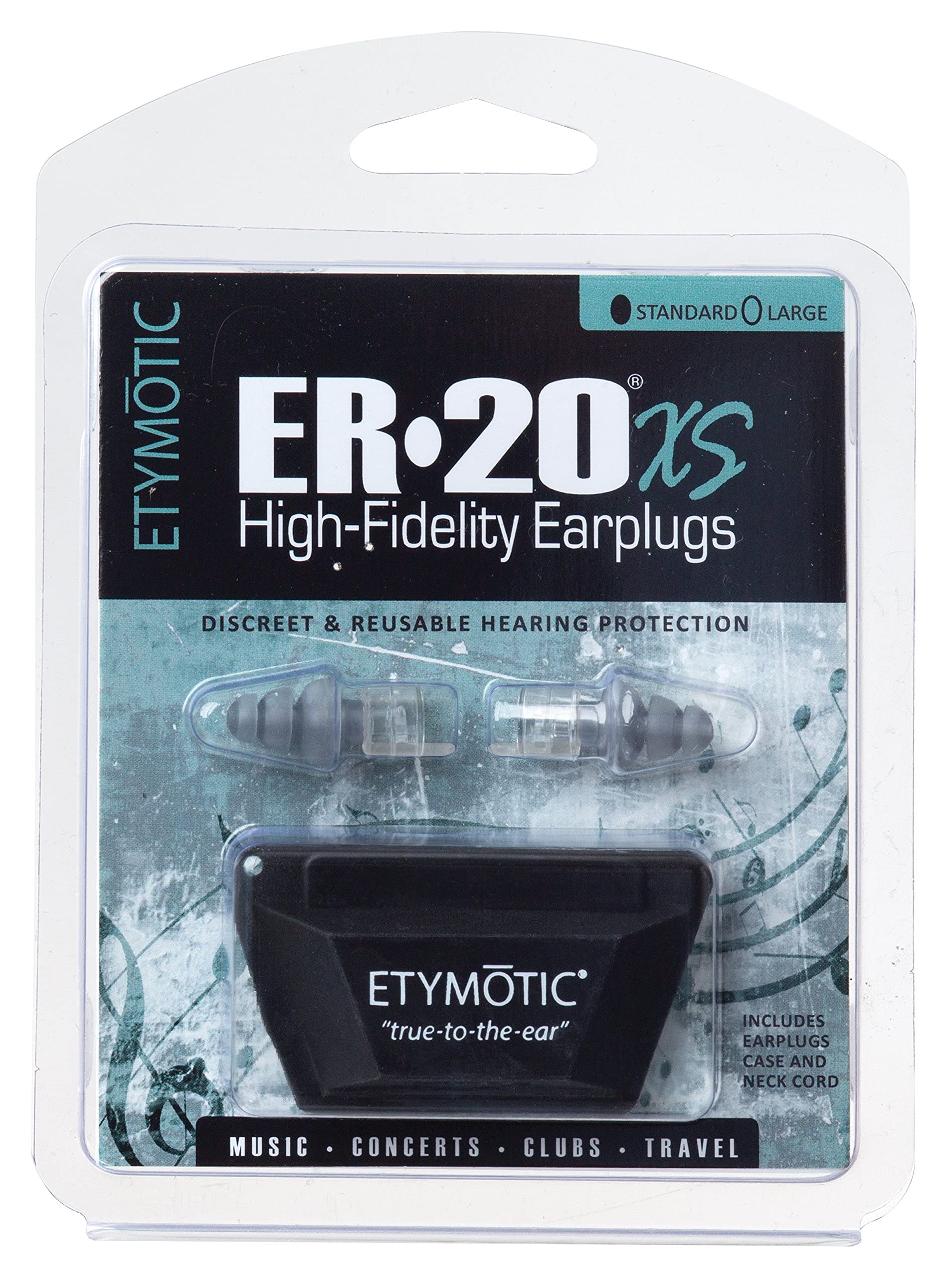 Etymotic Research ER20XS High-Fidelity Earplugs (Concerts, Musicians, Airplanes, Motorcycles, Sensitivity and Universal Hearing