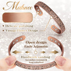 Magnetic Lymph Detox Bracelet: Copper Bracelet for Women Men, 100% Pure Copper Bracelet with 6 Magnets 3500 Gauss - Jewelry Gift