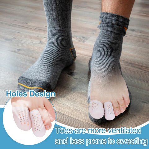 20Pcs Gel Toe Protectors - Silicone Breathable Toe Caps, Toe Cushion Guard Cover for Women Men, Relieve Ingrown Toenails, Hammer