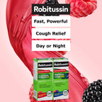 Robitussin DM Max Cough Plus Chest Congestion and Robitussin Maximum Strength Nighttime Cough DM, Adult Formulas - 2 x 8 Fl Oz B