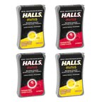 HALLS Minis Cherry & Honey Lemon Sugar Free Cough Drops Variety Pack, 4 - 24 Packs (96 Total Drops)