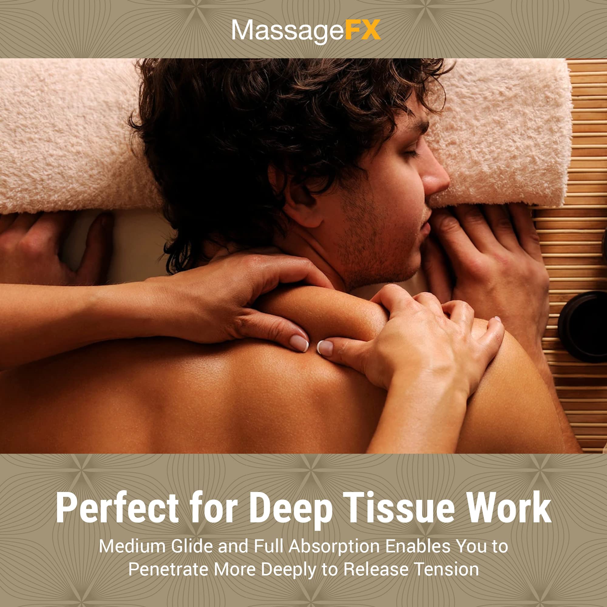 Massage FX Unscented Massage Lotion, 1 Gallon - Soothing Formula Provides Smooth Extended Glide - Non Sticky Formula Easy Glide