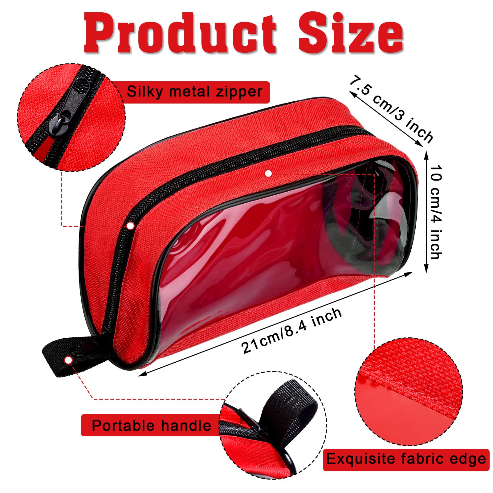 4 Pcs Empty First Aid Bag Color Coded First Aid Medical Kit Accessory Pouches Zippered Medical Bag Organizer Storage Medical Pou