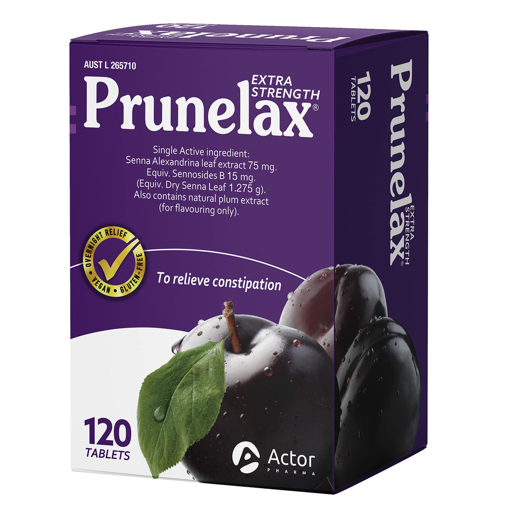 Prunelax Tablets - Extra Strength Natural Laxative Supplement Containing High Strength Senna for Constipation Relief & Restore N