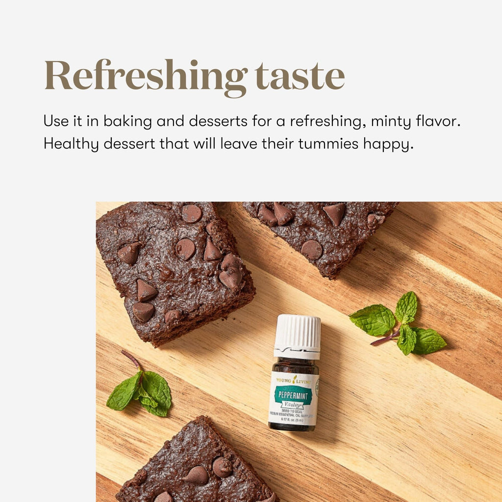 Young Living Peppermint Vitality Essential Oil 5ml - Refreshing Aroma | Health & Wellness | Enhances Culinary Creations with a F