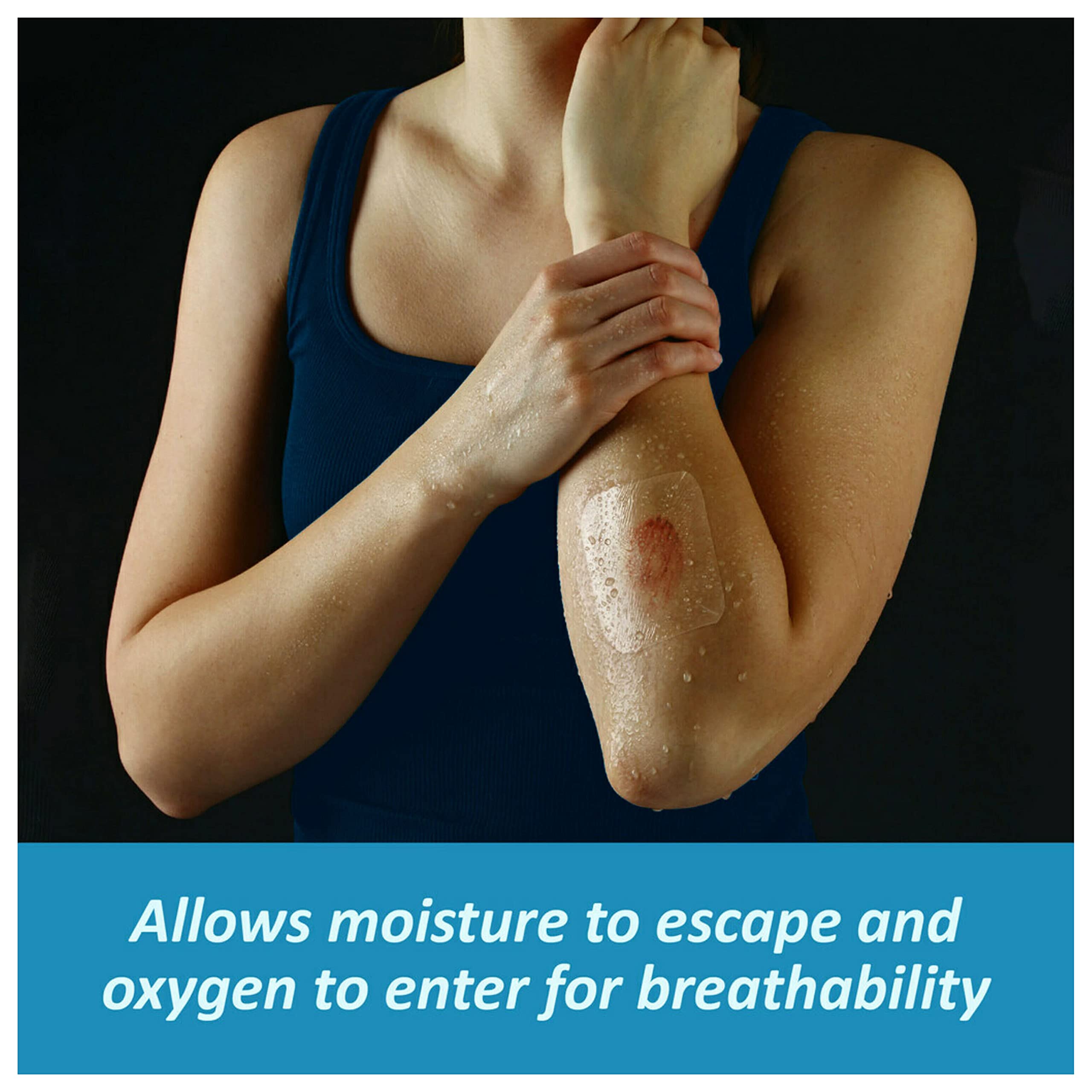 Nexcare Tegaderm Waterproof Transparent Dressing, Dirtproof, Germproof, Provides Protection To Minor Burns, Scrapes, Cuts, Blist