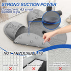 Manmihealth Extra-Large Shower Foot Scrubber Mat with Non-Slip Suction Cups, Rabbit-Shaped Silicone Foot Scrubber in Shower for